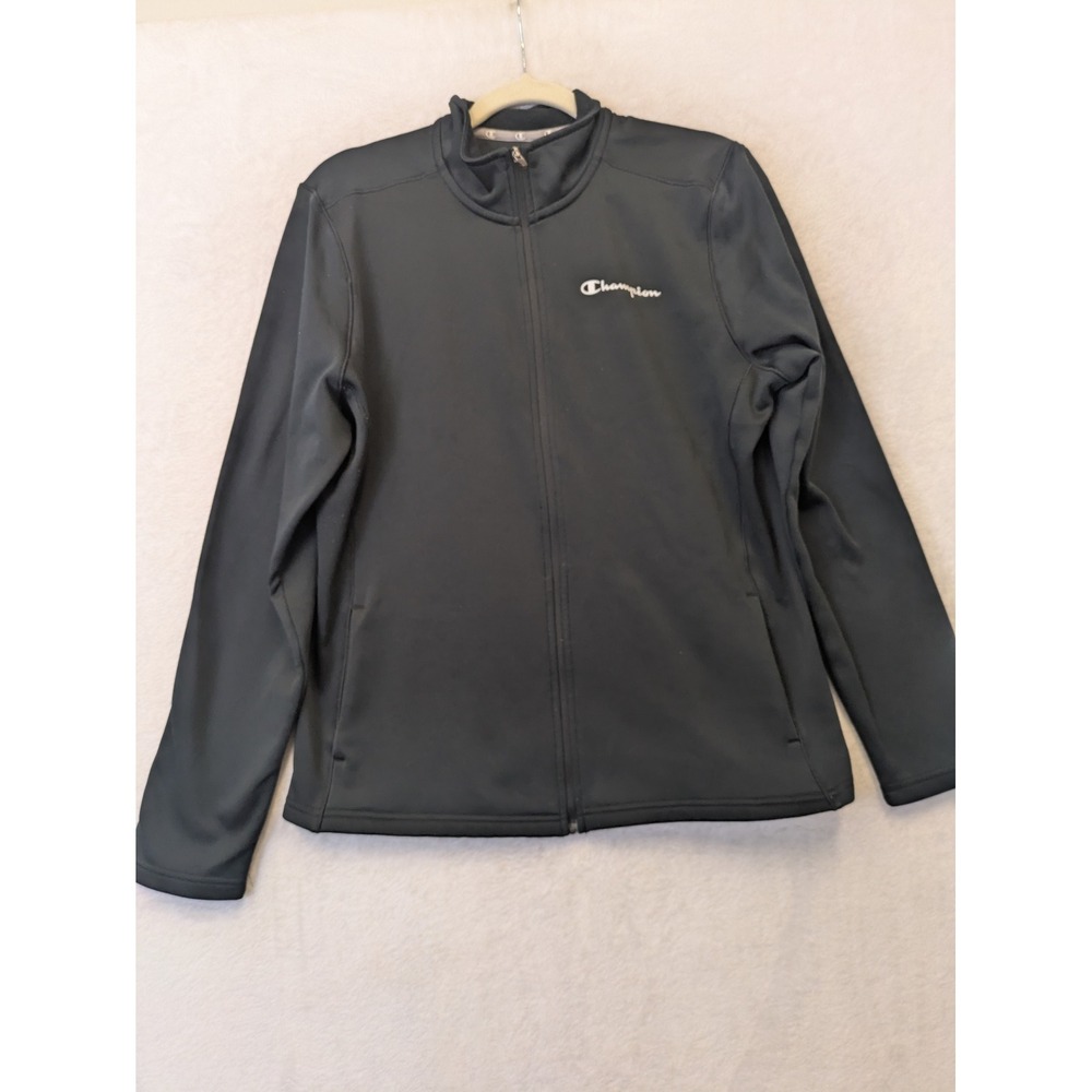 Champion Performance Womens Large Black Full‎ Zip Track Jacket Mock Neck Solid